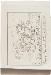 Boceto de la pintura de Ward en la galería del Sr. Earle, Filadelfia, de un Atlas de los Estados Unidos, 1824